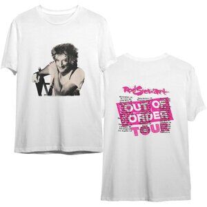 Rod Stewart Out Of Order Tour 1988-1989 Vintage Rock Band Music T-Shirt 86